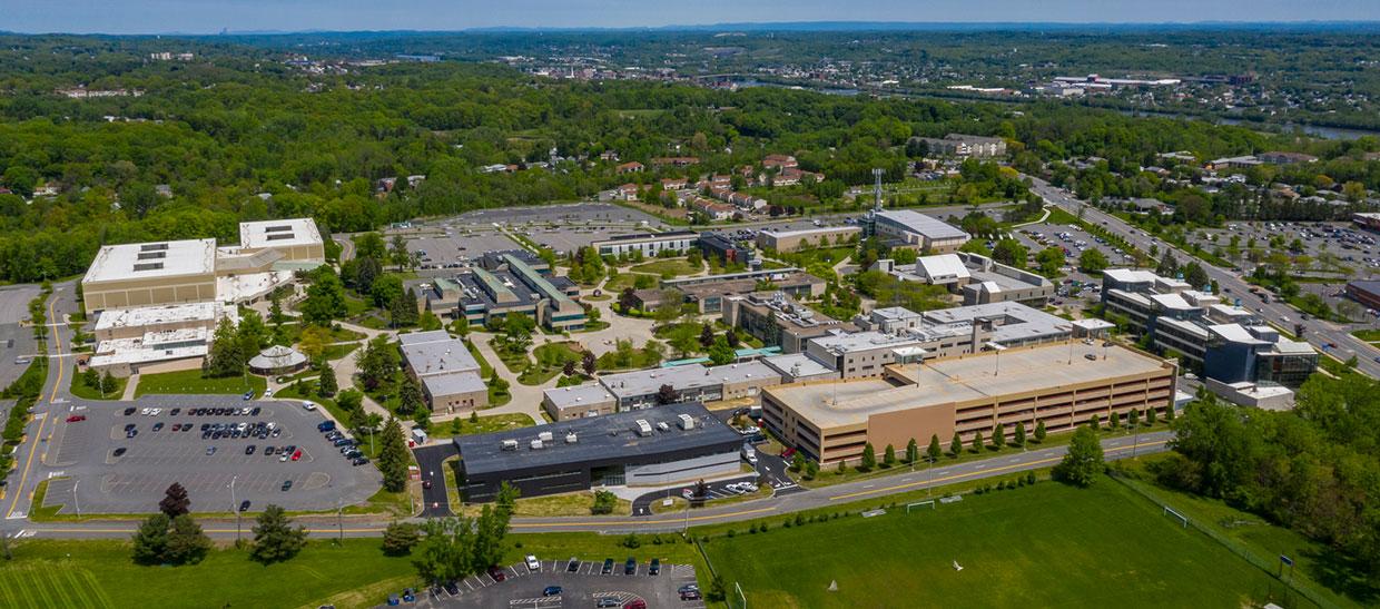 Aerial view of campus